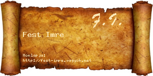 Fest Imre névjegykártya